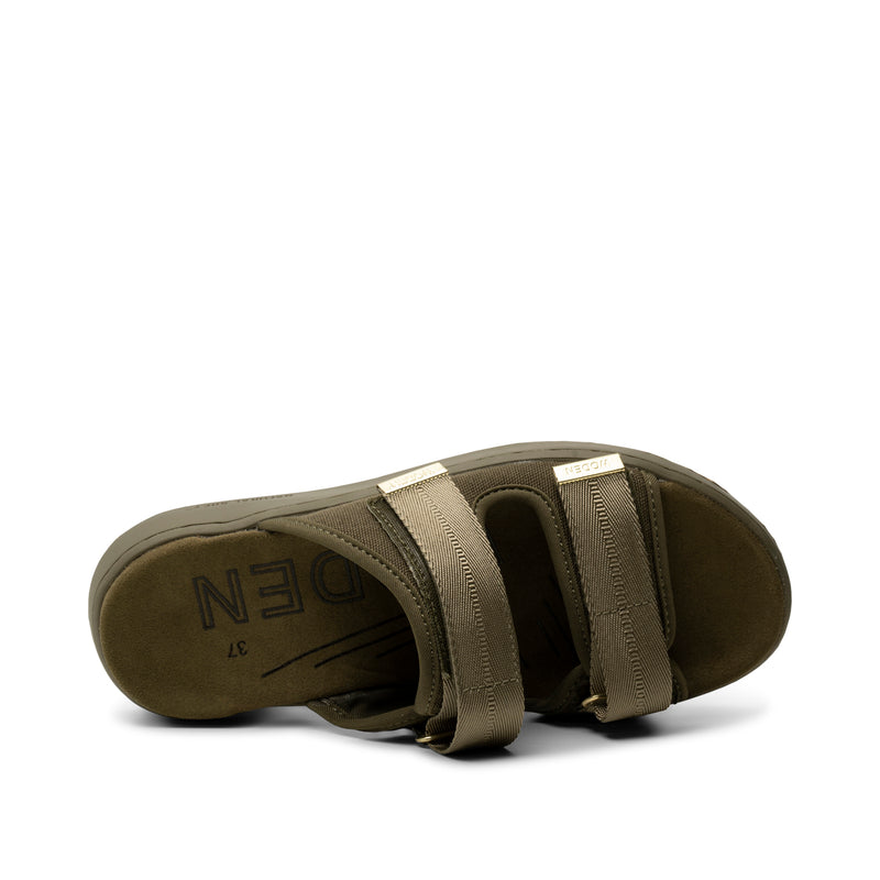 WODEN Asta Canvas Sandals 295 Dark Olive