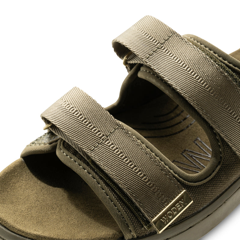 WODEN Asta Canvas Sandals 295 Dark Olive
