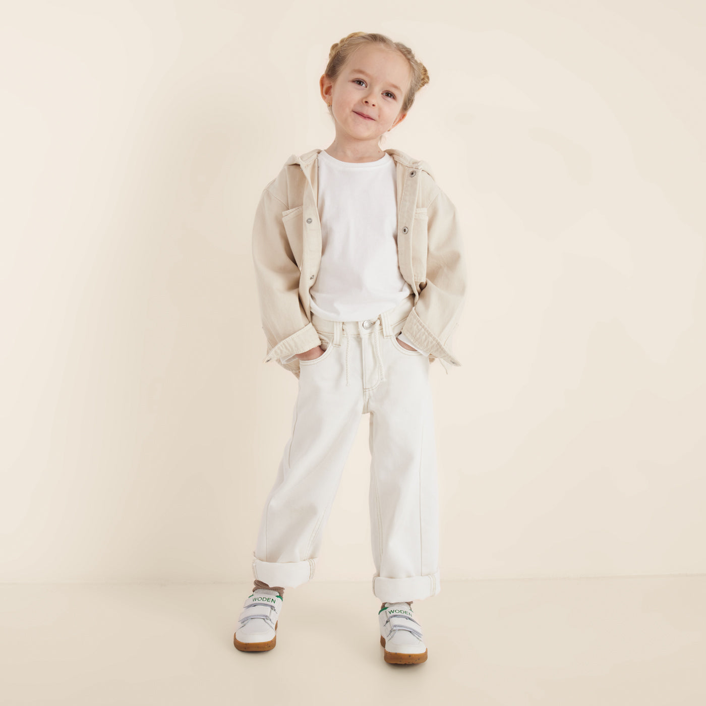 WODEN KIDS Billie Sneakers 879 White/Basil