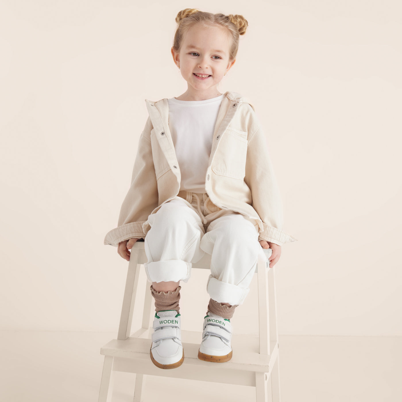 WODEN KIDS Billie Sneakers 879 White/Basil
