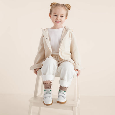WODEN KIDS Billie Sneakers 879 White/Basil
