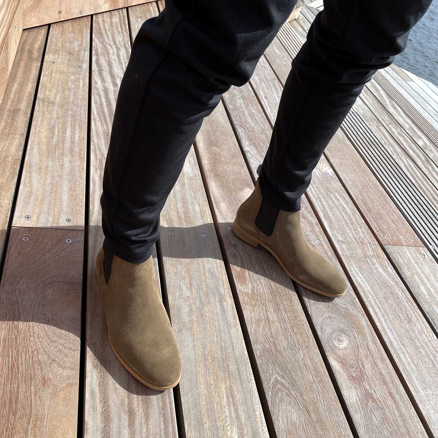 WODEN Dev chelsea boot suede Chelsea Boots 135 TOBACCO