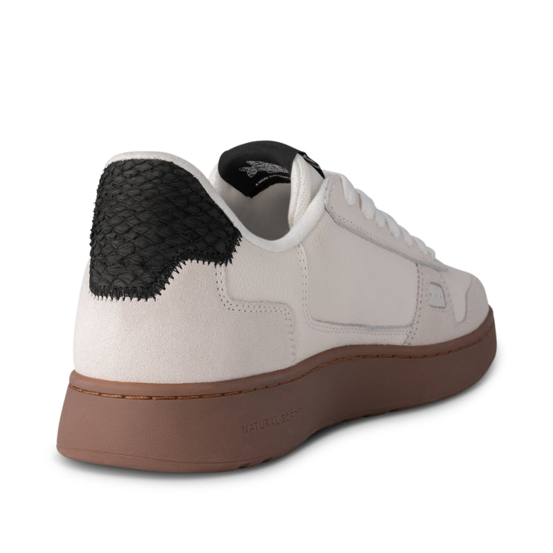WODEN MENS Halfdan Sneakers 846 Blanc De Blanc/Black