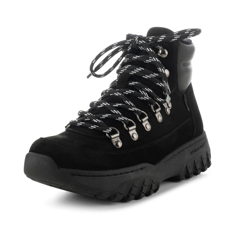 WODEN Iris Track Suede Boots 020 Black