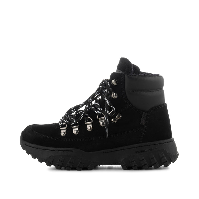 WODEN Iris Track Suede Boots 020 Black