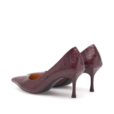 WODEN STB WOMENS Laura Croco Heels 248 Cherry