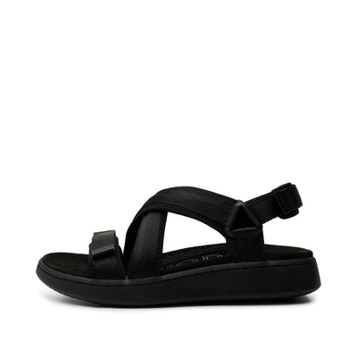 WODEN Line Cross Sandals 020 Black