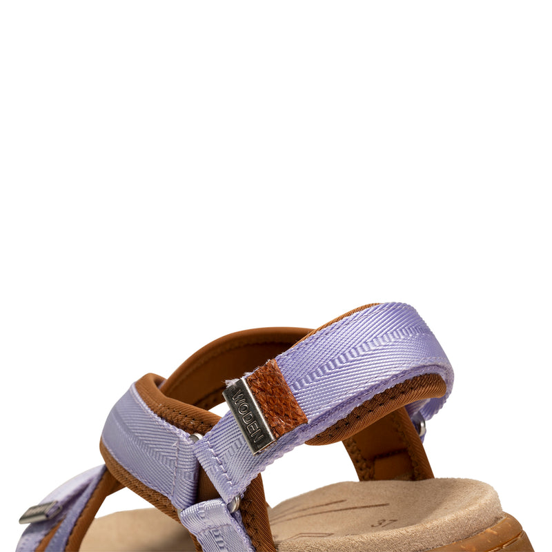 WODEN Line Cross Sandals 906 Orchid/Brown Sugar