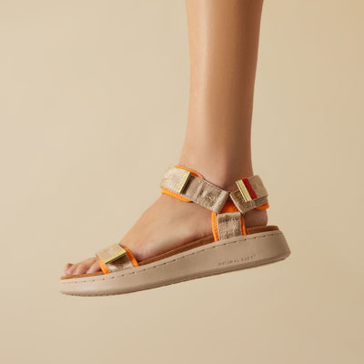 WODEN Line Heritage Sandals 852 Coffee Cream