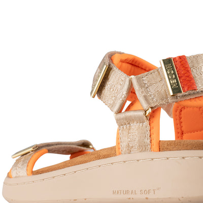 WODEN Line Heritage Sandals 852 Coffee Cream