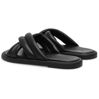 WODEN STB WOMENS Lotta Cross Mule Sandals 020 Black