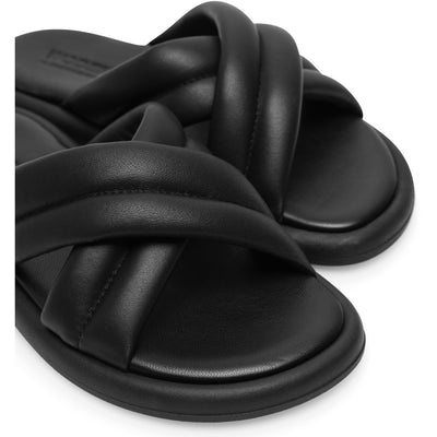 WODEN STB WOMENS Lotta Cross Mule Sandals 020 Black