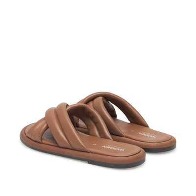 WODEN STB WOMENS Lotta Cross Mule Sandals 052 Tan