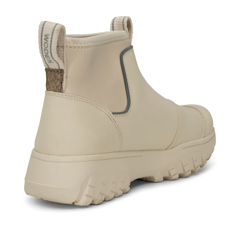 WODEN Magda Low Waterproof Reflective Rubber Boots 813 Ivory