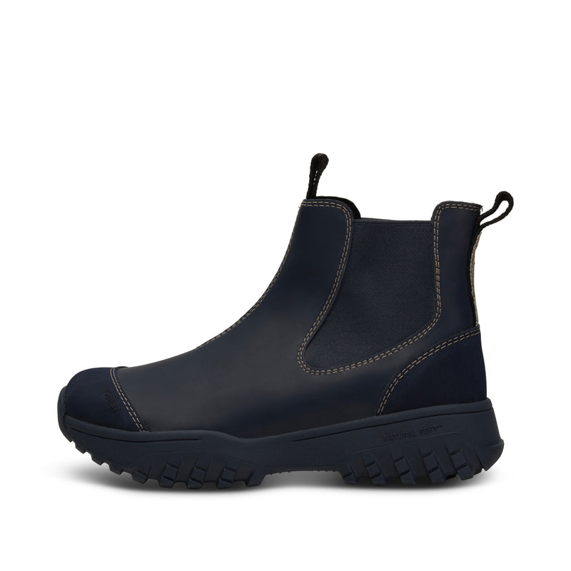 WODEN Magda Track Waterproof Rubber Boots 960 Dark Navy/Coffee Cream