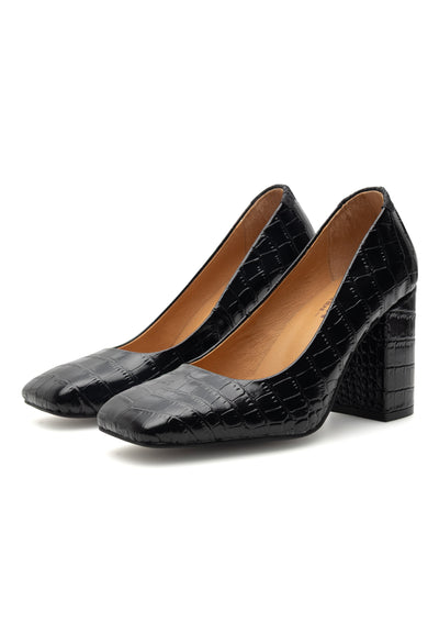 WODEN STB WOMENS Marie Croco Heels 020 Black
