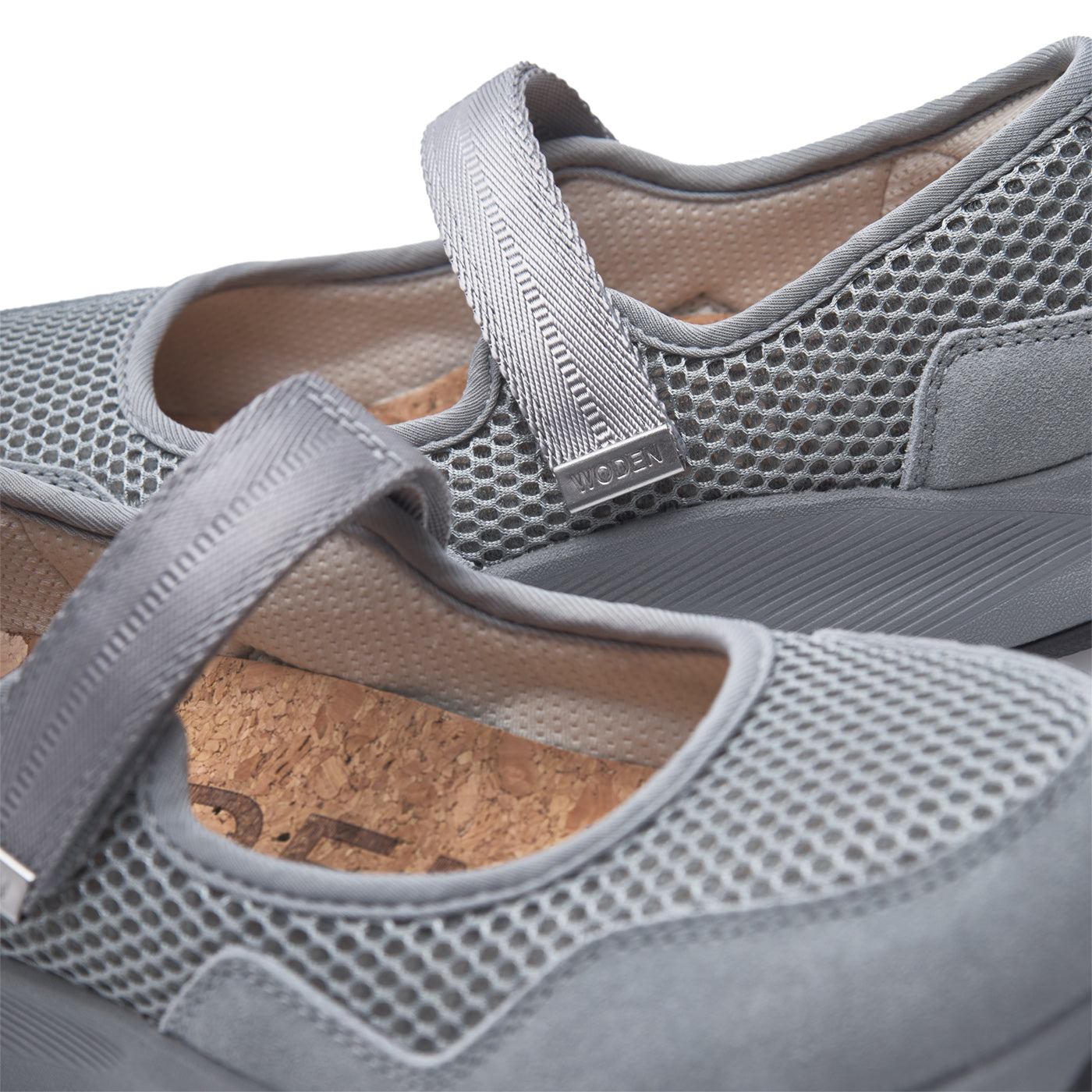 WODEN Mary Mesh Ballerina 040 Autumn Grey