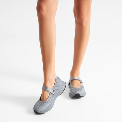 WODEN Mary Mesh Ballerina 040 Autumn Grey