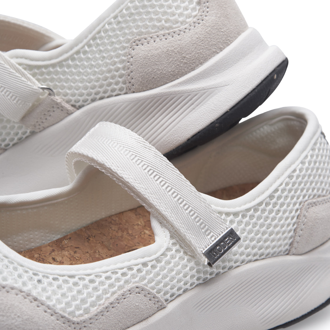 WODEN Mary Mesh Ballerina 511 Blanc de Blanc
