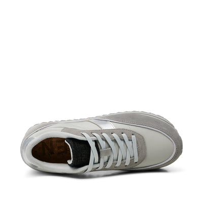 WODEN Nellie II Metallic Plateau Sneakers 049 Sea Fog Grey