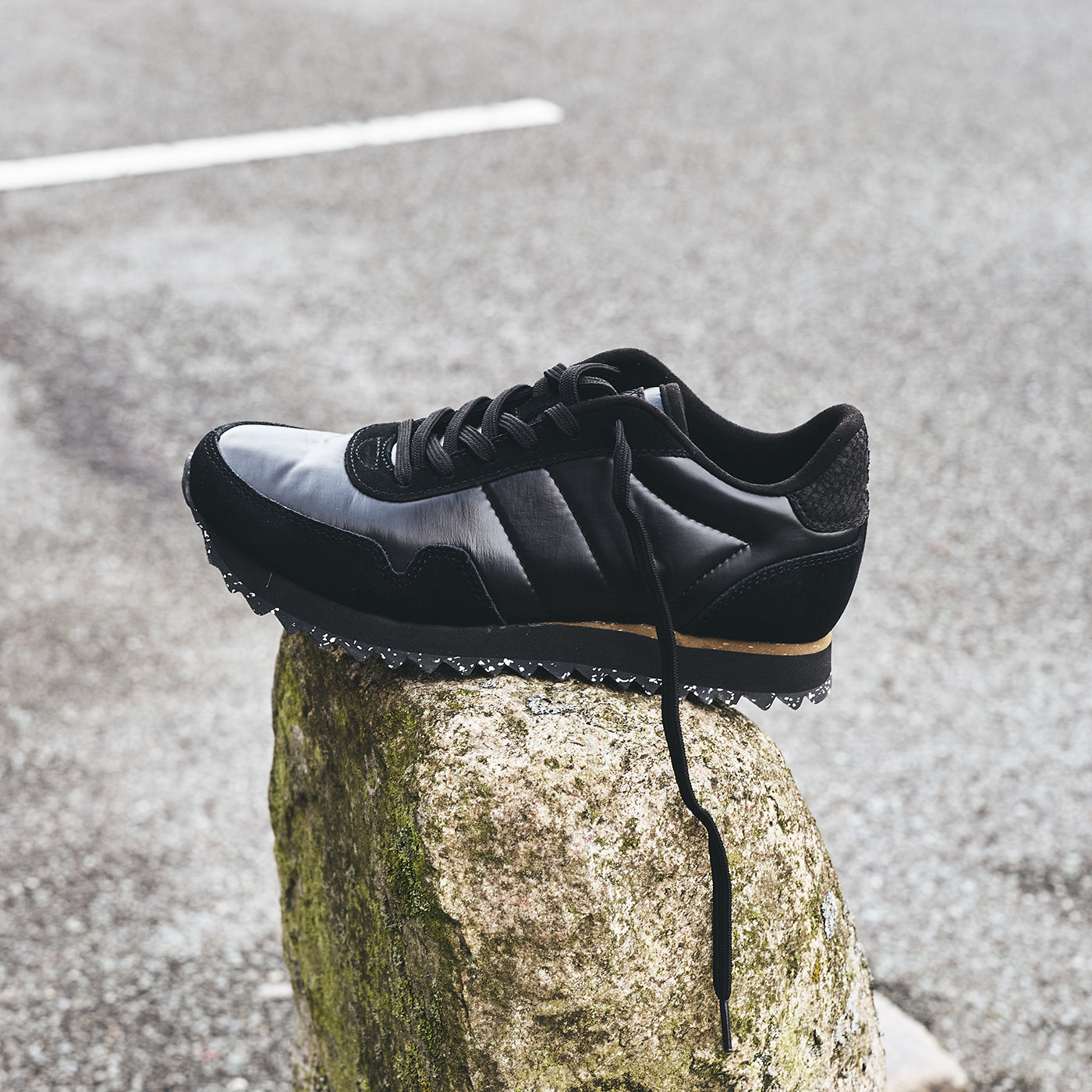 WODEN Nora III Metallic Nylon Sneakers 020 Black