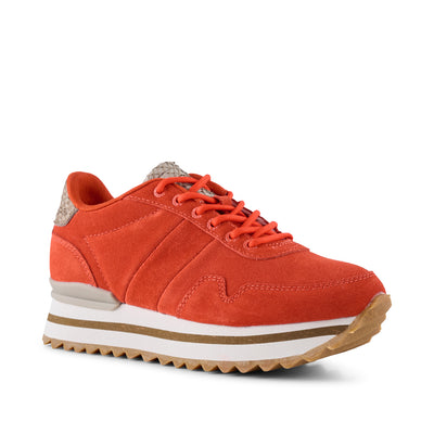WODEN Nora III Suede Plateau Sneakers 799 Neon Red