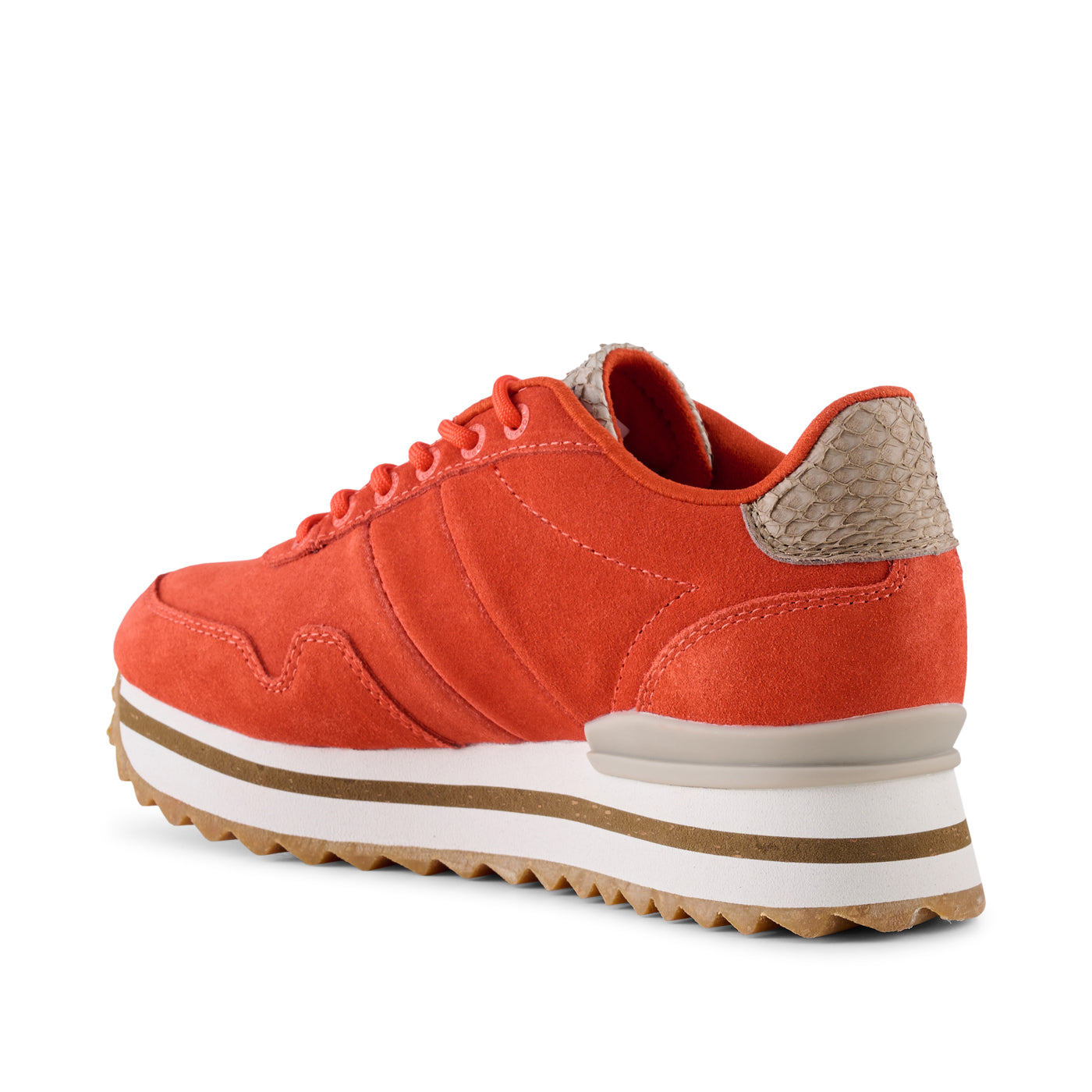 WODEN Nora III Suede Plateau Sneakers 799 Neon Red