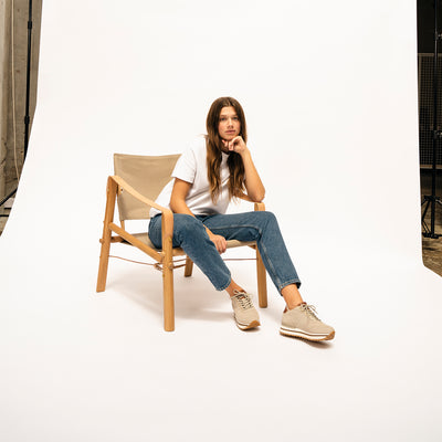 WODEN Nora III Suede Plateau Sneakers 802 Grey Feather