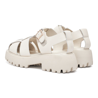 WODEN STB WOMENS Posey Fisherman Sandals 813 Ivory
