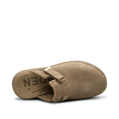 WODEN Vega Clog Suede Sandals 776 Silver Mink