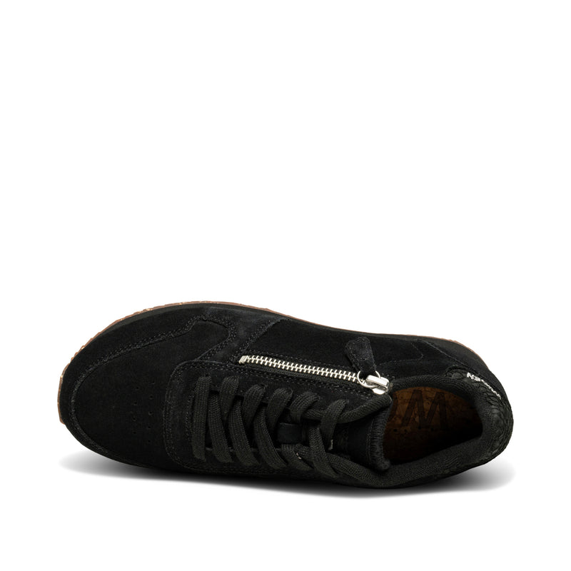 WODEN Ydun Suede Zipper Sneakers 020 Black