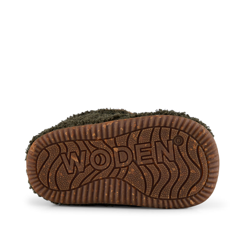 WODEN KIDS Kim Teddy Home shoes 295 Dark Olive