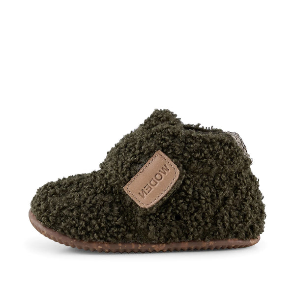 WODEN KIDS Kim Teddy Home shoes 295 Dark Olive