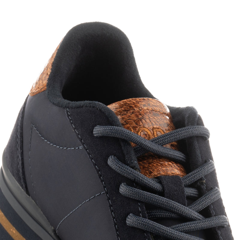 WODEN Nora III Leather Plateau Plateau 009 Dark Navy